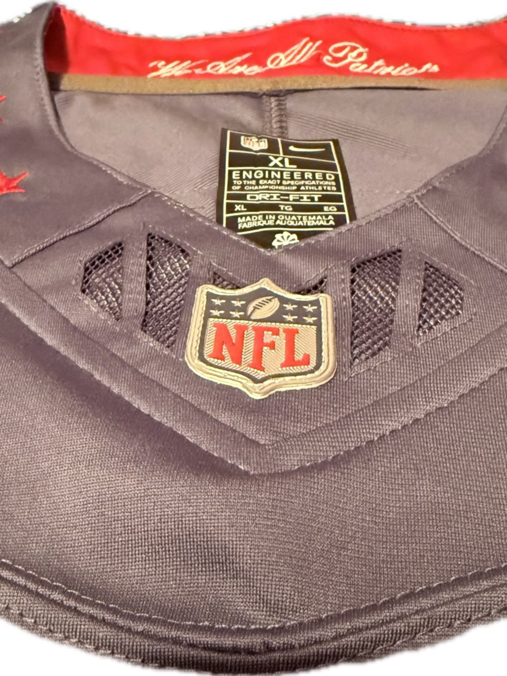 Nike Men’s NFL Jersey in Dark Gray with Red Accents